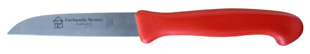 DIGGERS DIG500 Couteau de cuisine 18cm, manche plastique, droit, acier inoxydable, manche rouge