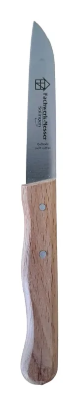 DIGGERS DIG531 Couteau de cuisine 17.5cm, manche en bois, droit, acier carbone/fonte