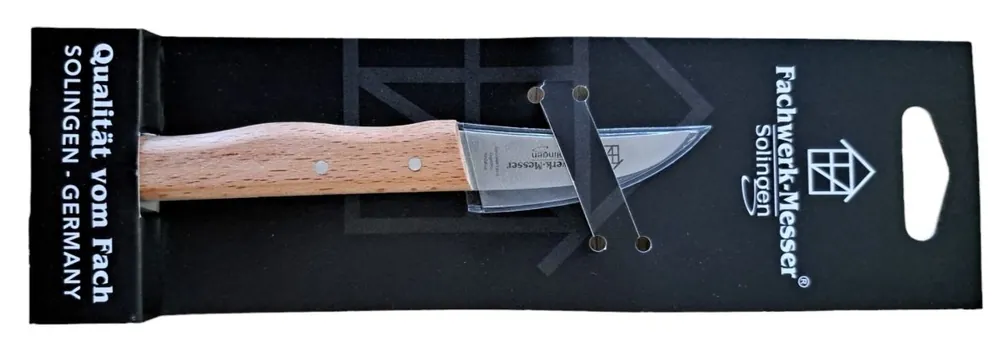 DIGGERS DIG548 Couteau de cuisine 15.5cm, manche en bois, courbé, acier inoxydable