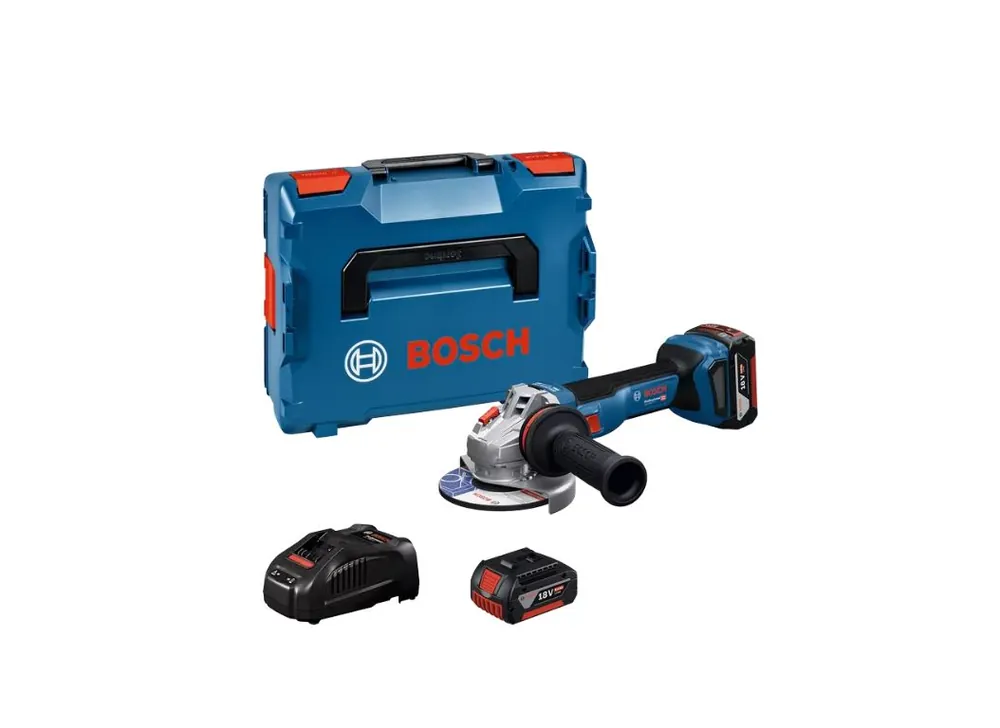 Bosch Bleu 06019N4002 Meuleuse d‘angle Accu GWS 18V-11 S 2x 18V 5.0 Ah
