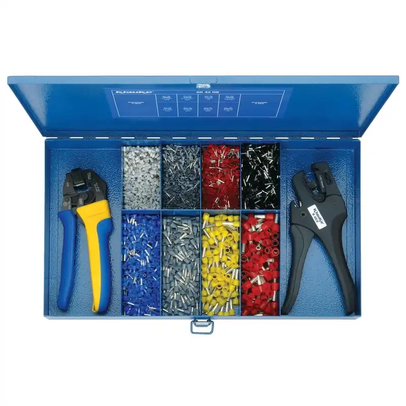 Klauke 900074673 SK43NB Boîte d‘assortiment en acier avec embouts isolés et outils