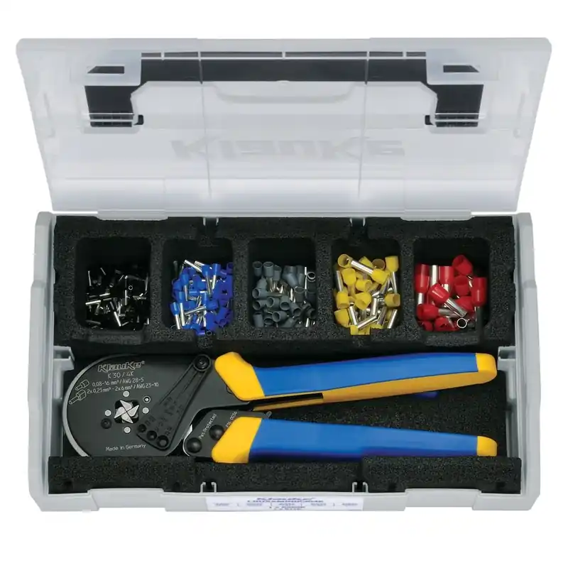 Klauke 900078174 L-BOXX Mini en plastique avec K304K et embouts isolés 1.5 - 10 mm².