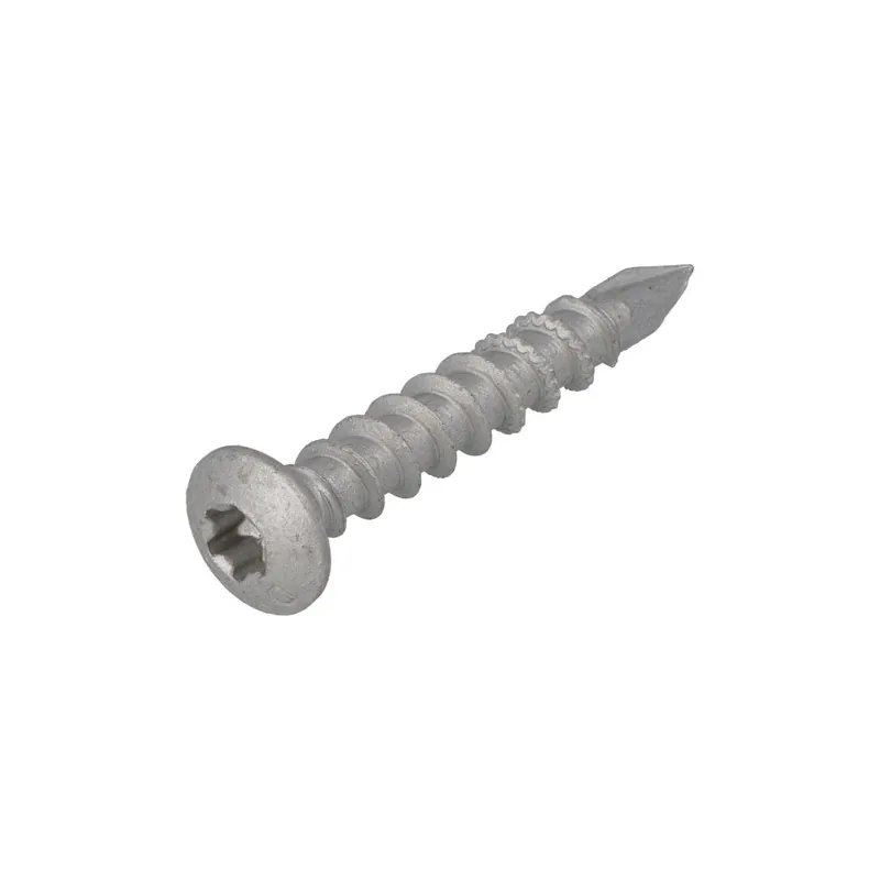 Dynaplus 0288.08.61901 Vis de maintien de poteau AR-Argent OVK TX-40 8,0 x 50 mm - 50 pièces