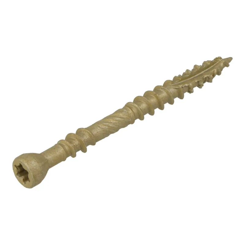 Dynaplus 0289.13.41901 Vis de terrasse XTREME AR-Bronze PK-60° +Pointe de coupe TX-25 5.0 x 50/25 mm - 1250 pièces