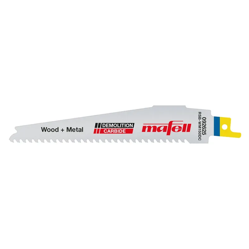 Mafell Accessoires 092625 Lame de scie à guichet RSB-WM150 DC pour la démolition du bois et du métal, carbure, 1 pièce
