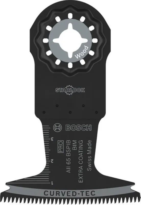 Bosch Bleu Accessoires 2608669084 PRO Starlock AII 65 BSPIB Lame de scie égoïne Bois dur Courbe-Tec 65 x 40 10x