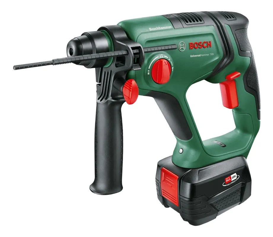 Bosch Vert 06039D6004 UniversalHammer 18V marteau sans fil 1x 4.0 Ah et chargeur AL 1830 CV en mallette