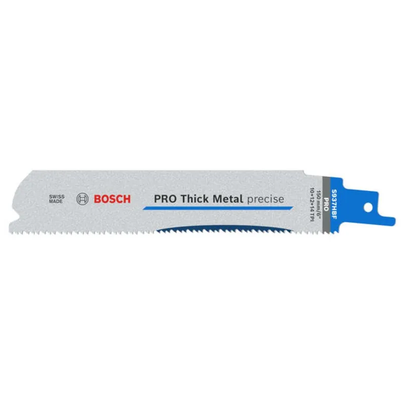 Bosch Bleu Accessoires 2608658997 PRO Thick Metal precise S937HBF Lame de scie à guichet, 1.1 x 25 x 150 mm, 5 pièces