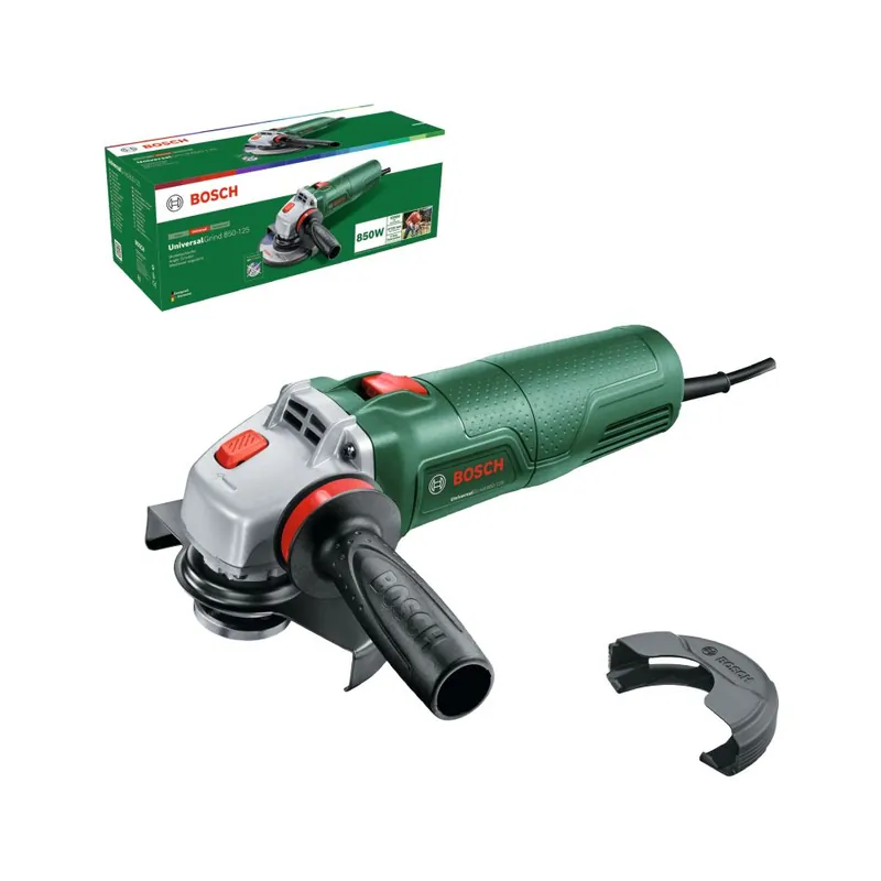 Bosch Vert 06033E2100 UniversalGrind 850-125 Set de meuleuses d‘angle 125mm