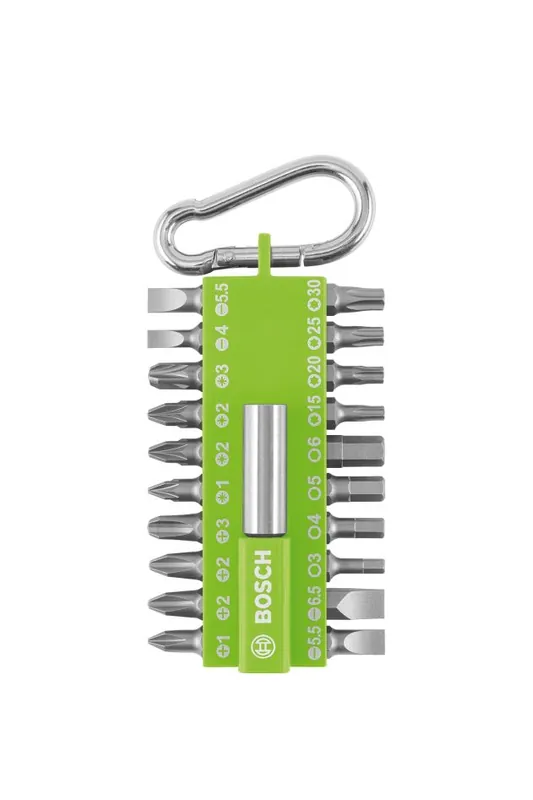 Bosch Vert Accessoires 2607002823 Jeu d‘embouts de vissage 21 pièces vert clair