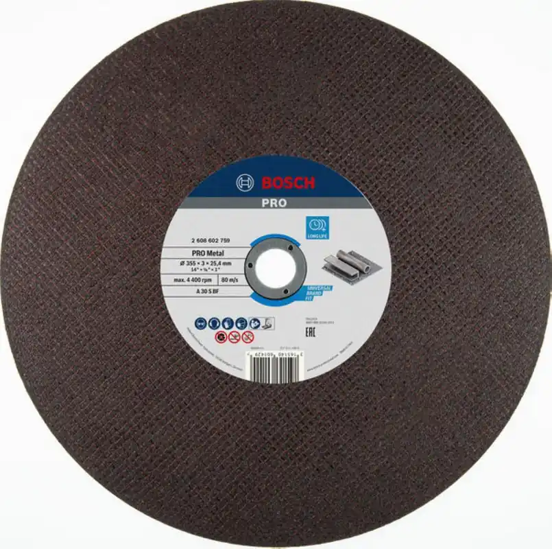 Bosch Bleu Accessoires 2608602759 PRO Disque à tronçonner les métaux, 355x3.1x25.4 mm