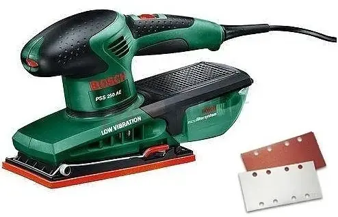 Bosch Vert 060334020F PSS 250 AE ponceuse orbitale set in box