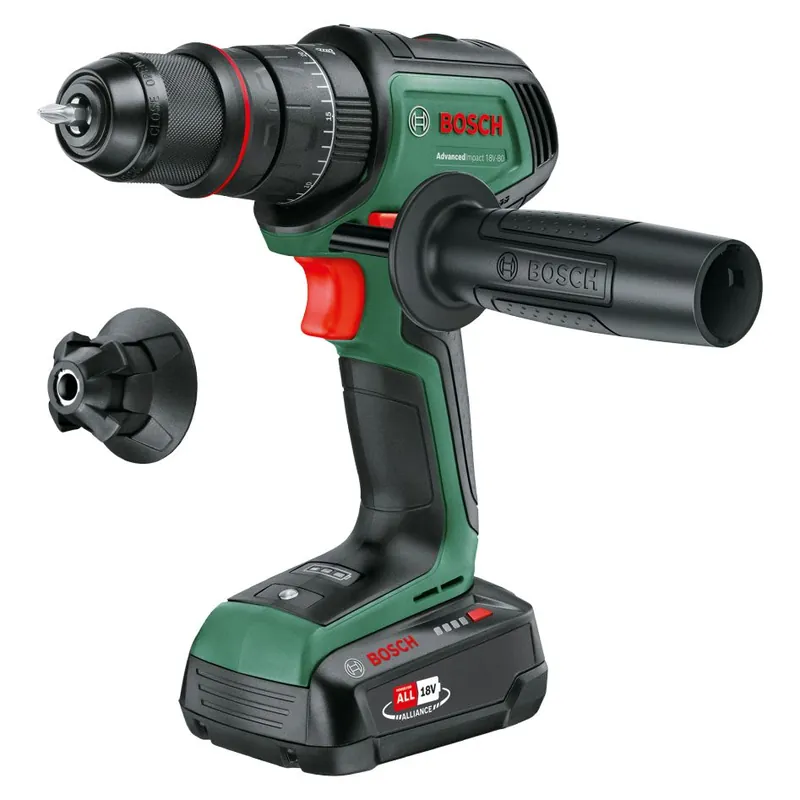 Bosch Vert 06039E2101 Perceuse sans fil AdvancedImpact 18V-80 QuickSnap 1x 2.5 Ah et chargeur AL 18V-44