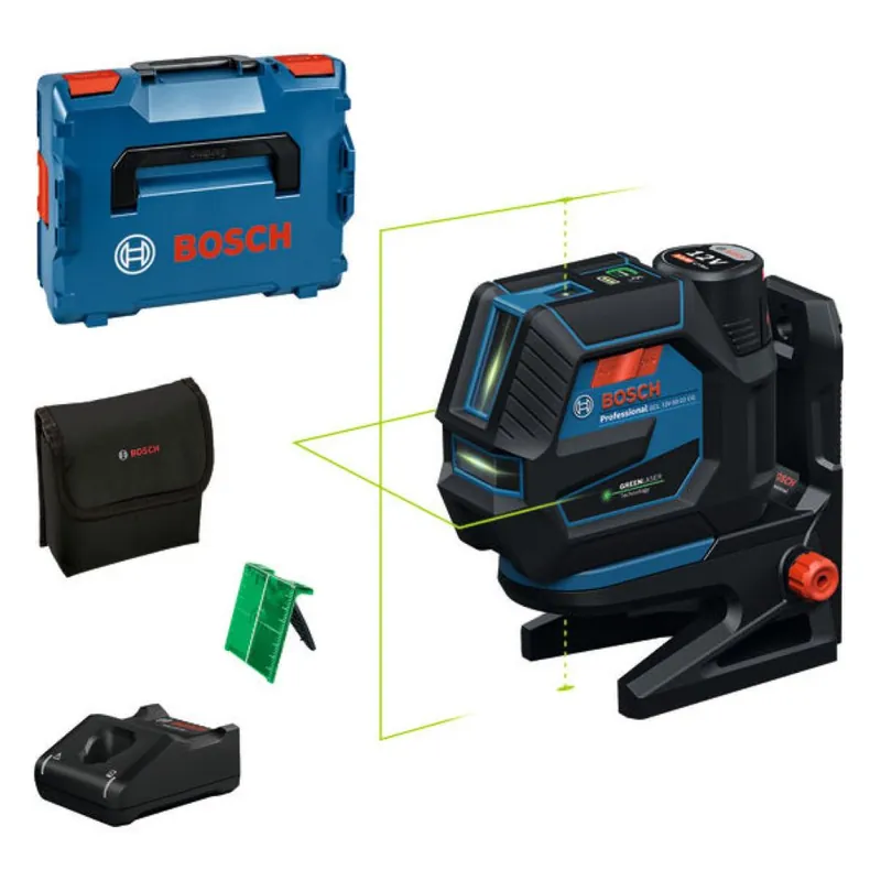 Bosch Bleu 0601066S02 GCL 12V-50-22 CG set Line and spot laser 1x batterie 2.0 Ah et chargeur rapide GAL 12V-40 en L-BOXX