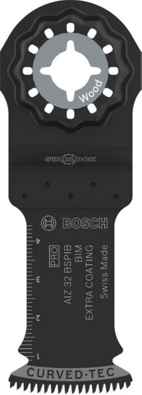 Bosch Bleu Accessoires 2608669072 PRO Starlock AIZ 32 BSPIB Lame de scie égoïne Bois dur Courbe-Tec 32 x 50 10x