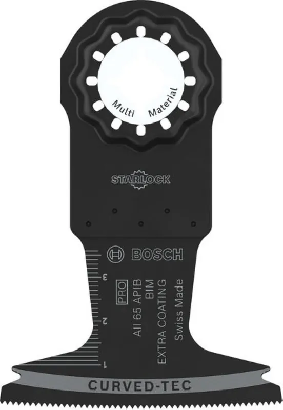 Bosch Bleu Accessoires 2608669079 PRO Starlock AII 65 APIB Lame de scie égoïne BIM Bois+Métal Curved-Tec 65 x 40 5x
