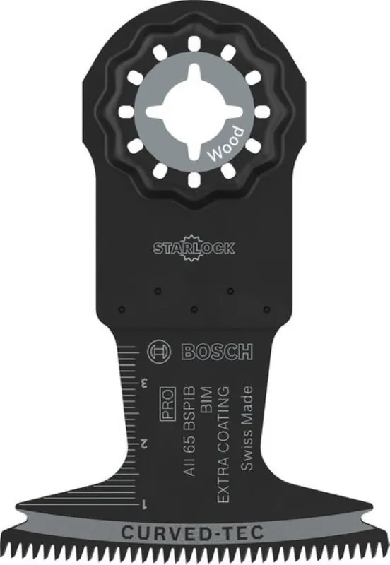 Bosch Bleu Accessoires 2608669082 PRO Starlock AII 65 BSPIB Lame de scie amovible Bois dur Curved-Tec 65 x 40