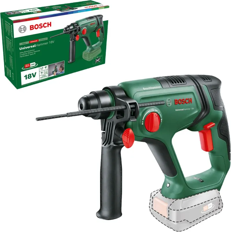 Bosch Vert 06039D6000 UniversalHammer 18V Cordless Hammer excl. batteries et chargeur en boîte