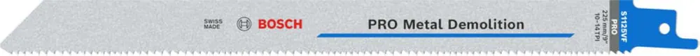 Bosch Bleu Accessoires 2608659001 PRO Metal Demolition S1125VF lame de scie, 1.25 x 19 x 225 mm, 2 pièces