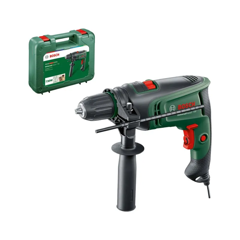 Bosch Vert 0603313400 UniversalImpact 730 Perceuse à percussion en mallette