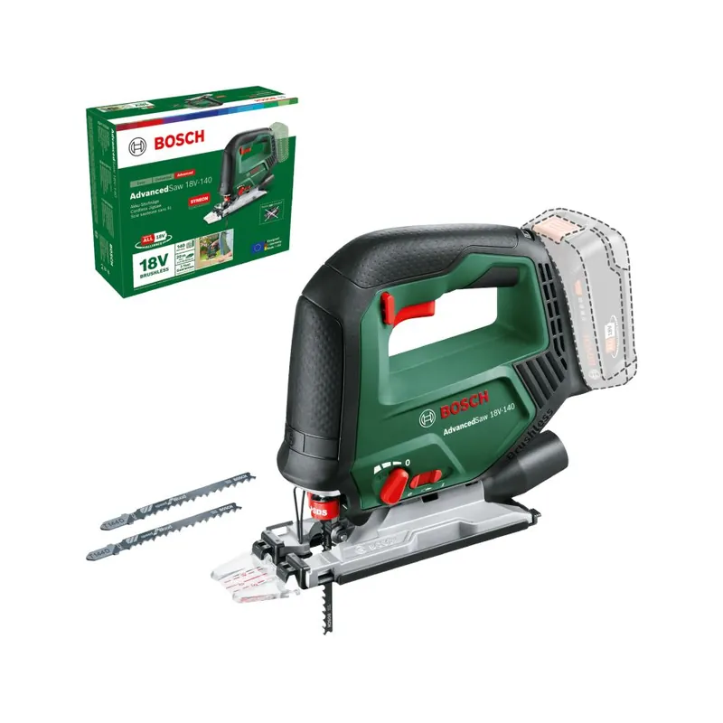 Bosch Vert 0603013000 Scie sauteuse sans fil AdvancedSaw 18V-140 hors batteries et chargeur