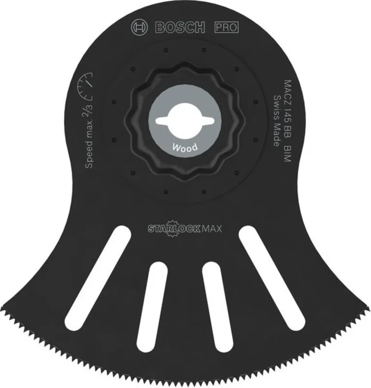 Bosch Bleu Accessoires 2608669139 PRO Starlock Max MACZ 145 BB Lame de scie à segment BIM Bois & Métal D = 145
