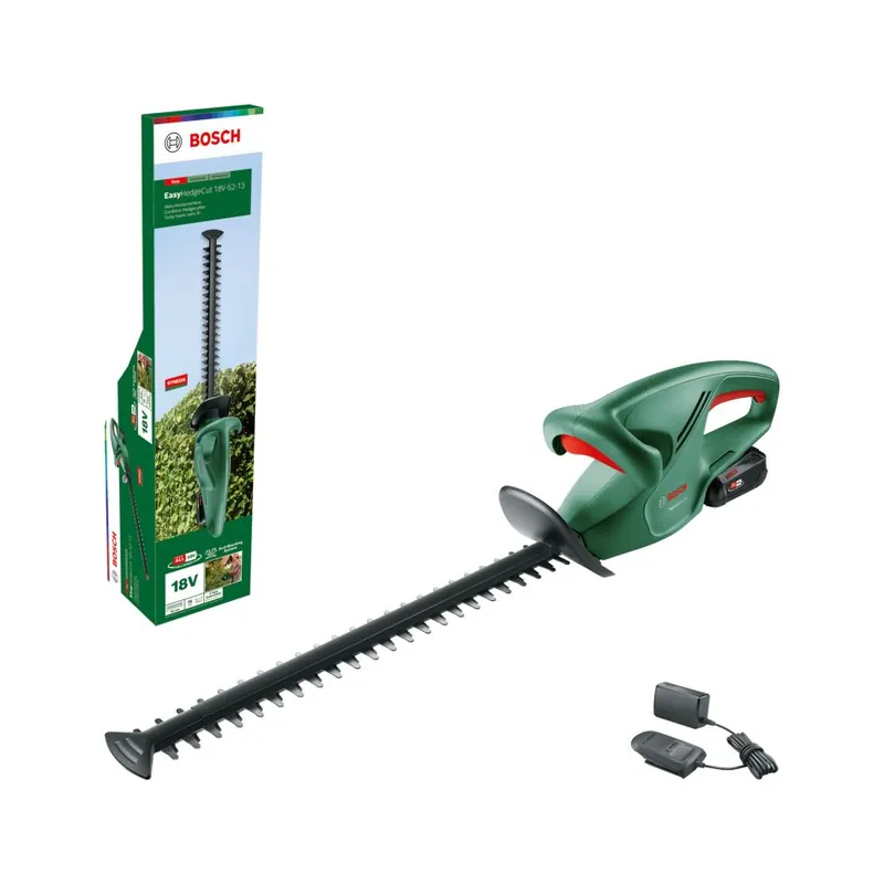Bosch Vert 0600849M01 EasyHedgeCut 18V-52-13 Taille-haie Accu 1x 18V 2.0 Ah et AL1810CV