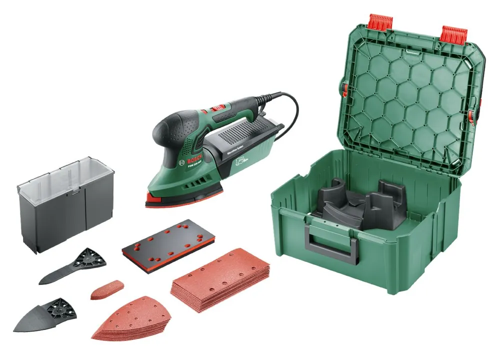Bosch Vert 06033B6002 Jeu de ponceuses multiples PSM 200 AES