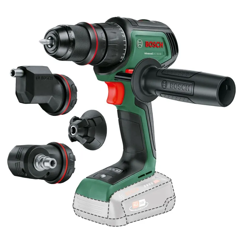 Bosch Vert 06039E2003 AdvancedDrill 18V-80 Perceuse sans fil QuickSnap excl. batteries et chargeur en boîte