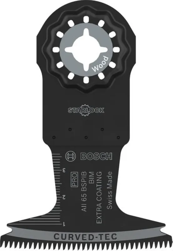 Bosch Bleu Accessoires 2608669083 PRO Starlock AII 65 BSPIB Lame de scie égoïne Bois dur Courbe-Tec 65 x 40 5x