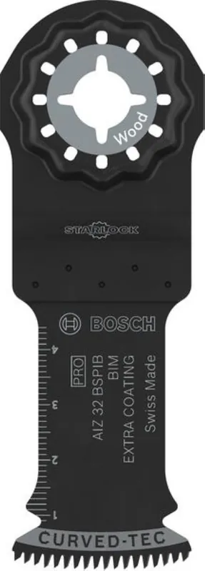 Bosch Bleu Accessoires 2608669070 PRO Starlock AIZ 32 BSPIB Lame de scie amovible Bois dur Curved-Tec 32 x 50