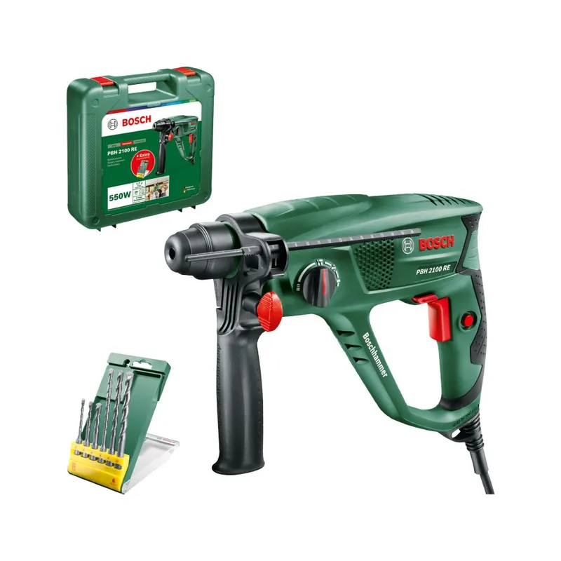 Bosch Vert 06033A9303 PBH 2100 RE Marteau en coffret