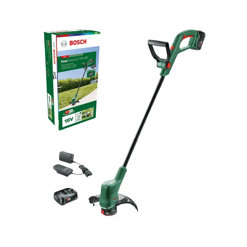 Bosch Vert 06008C1C05 EasyGrassCut 18V-260 Accu trimmer 2x 2.0 Ah et chargeur AL1810CV