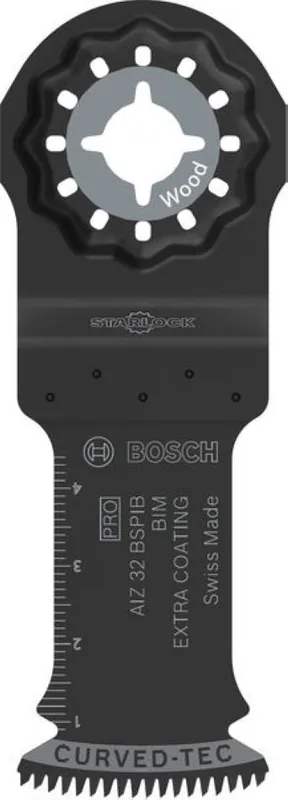 Bosch Bleu Accessoires 2608669073 PRO Starlock AIZ 32 BSPIB Lame de scie amovible Bois dur Curved-Tec 32 x 50 Bulk