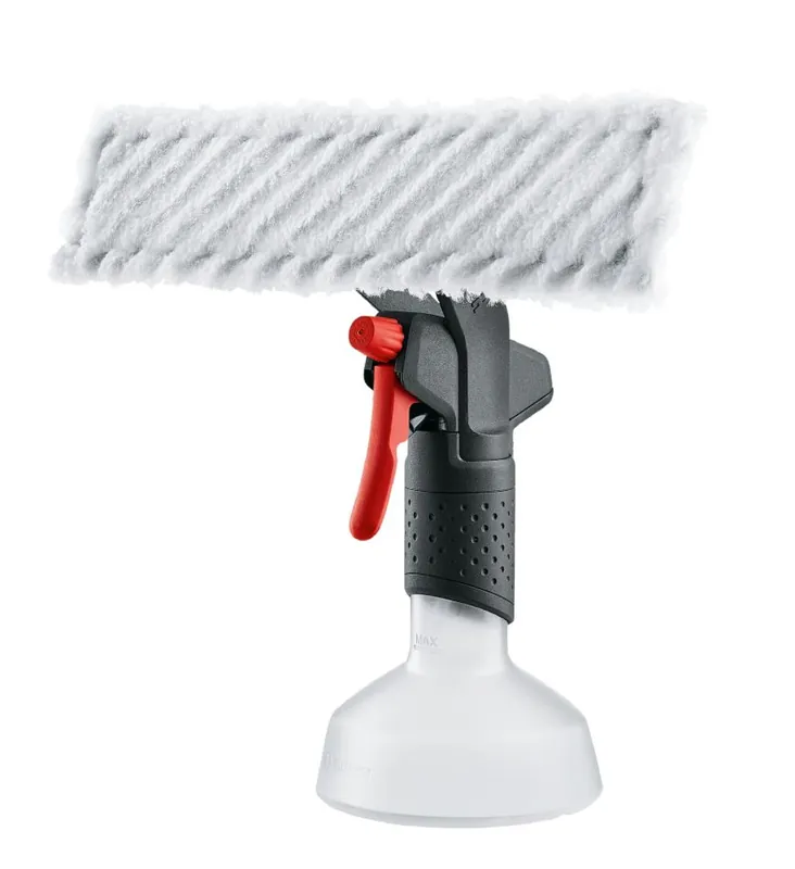 Bosch Vert Accessoires F016800586 Kit de nettoyage de vitres 1x flacon applicateur + grande tête applicatrice + 1x grand chiffon microfibre GlassVAC