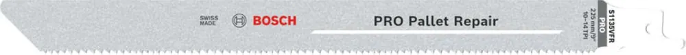 Bosch Bleu Accessoires 2608659009 PRO Pallet Repair S1135VFR lame de scie, 1.25 x 19 x 225 mm 100 pièces