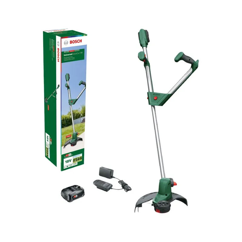 Bosch Vert 06008C1D05 UniversalGrassCut 18-260 Accu trimmer 2x 2.0 Ah et chargeur AL1810CV en boîte