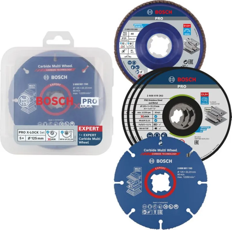 Bosch Bleu Accessoires 2608619374 X-LOCK Jeu de meules 5 pièces