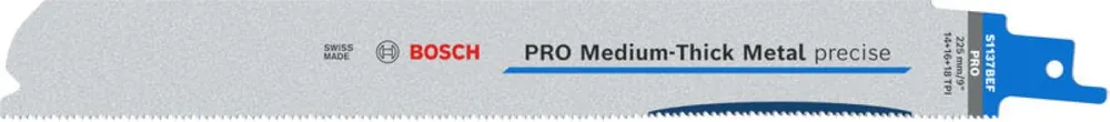 Bosch Bleu Accessoires 2608658995 PRO Medium-Thick Metal precise S1137BEF lame de scie alternative 1.1 x 25 x 225 mm, 25 pièces