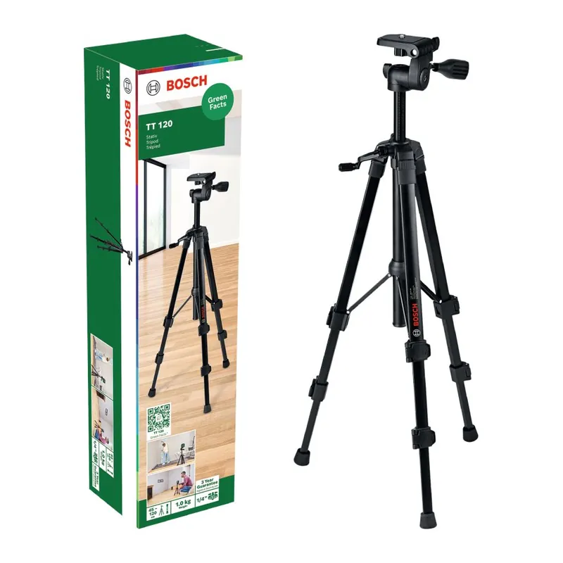 Bosch Vert Accessoires 0603691200 TT 120 Trépied pour laser de chantier