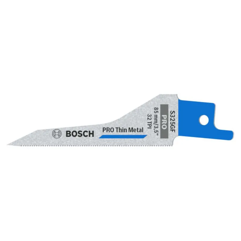 Bosch Bleu Accessoires 2608658987 PRO Thin Metal S325GF Lame de scie à guichet, 1.25 x 7 x 85 mm, 5 pièces
