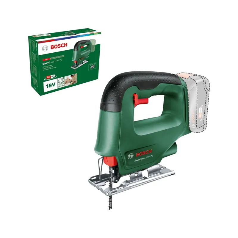 Bosch Vert 0603012000 Scie sauteuse sans fil EasySaw 18V-70 excl. batteries et chargeur