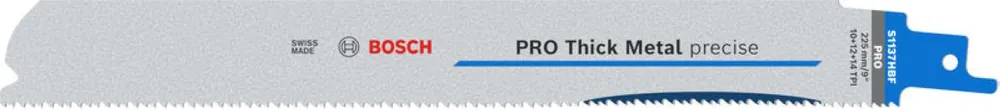 Bosch Bleu Accessoires 2608658999 PRO Thick Metal precise S1137HBF Lame de scie à guichet, 1.1 x 25 x 225 mm, 25 pièces