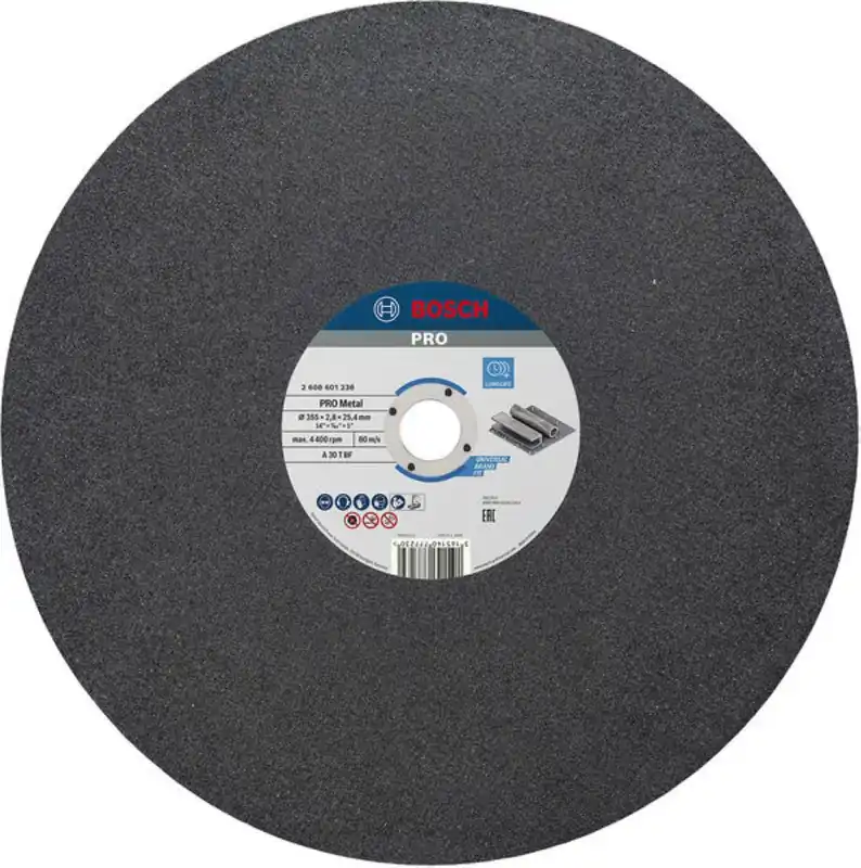 Bosch Bleu Accessoires 2608601238 PRO Disque à tronçonner les métaux, 355x2,8x25,4 mm