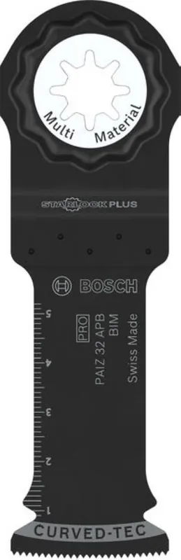 Bosch Bleu Accessoires 2608669128 PRO Starlock Plus PAIZ 32 APB Lame de scie amovible BIM Bois+Métal Curved-Tec 32 x 60