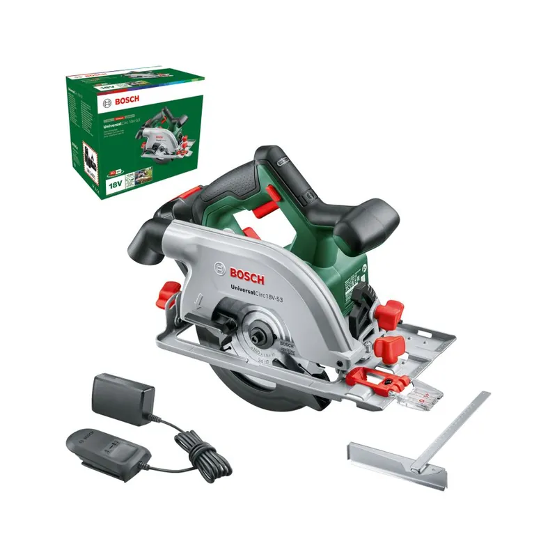 Bosch Vert 06033B1402 UniversalCirc 18V-53 scie circulaire sans fil 1x 2.5 Ah et chargeur AL 18V-20 en boîte