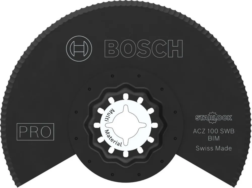 Bosch Bleu Accessoires 2608669123 PRO Starlock ACZ 100 SWB Lame de scie à segment BIM Multi Material dentelée 100