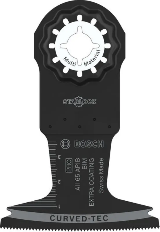 Bosch Bleu Accessoires 2608669080 PRO Starlock AII 65 APIB Lame de scie égoïne BIM Bois+Métal Curved-Tec 65 x 40 10x