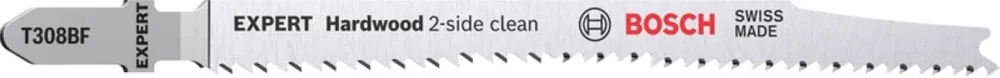 Bosch Bleu Accessoires 2608901713 EXPERT Hardwood 2-side clean T308BF lame de scie sauteuse 2-pièces