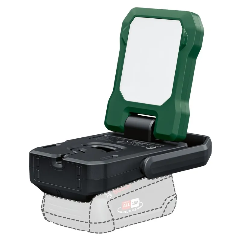 Bosch Vert 06039A1200 EasySpotlight 18V-400 Lampe torche à batterie sans batteries et chargeur dans la boîte